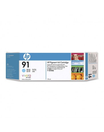 INK JET HP ORIG.C9470A Nº 91 CYAN LIGHT 775ML