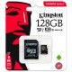 MICRO SD KINGSTON XC 128GB+ADAPT.CLASE 10 100MB/S