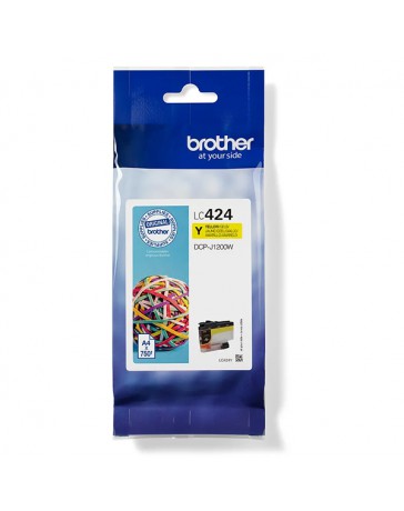 INK JET BROTHER ORIG LC424Y HASTA 750 PAG.