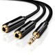 CABLE AUDIO M 3.5MM A DOBLE SALIDA – 20CM. - UGREEN