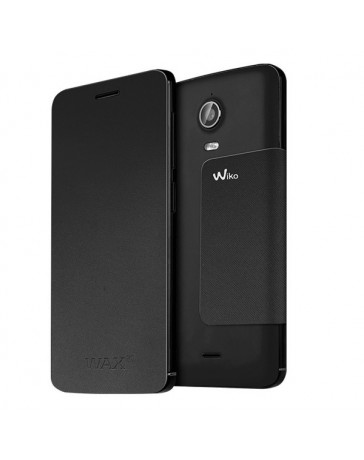 FUNDA WIKO CON TAPA WAX NEGRO