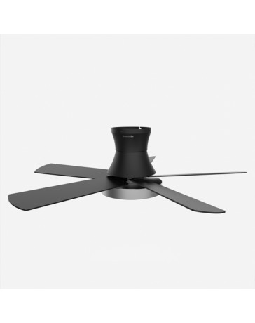 VENTILADOR DE TECHO SHAMAL 4048 NEGRO E INOX 122 CM