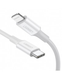 CABLE USB TIPO C A LIGHTNING M/M RUBBER SHELL UGREEN BLANCO