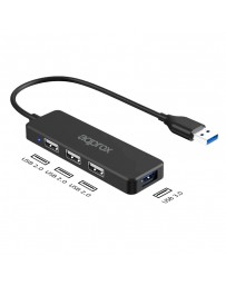 HUB APPROX 3 PORT USB 2.0+ 1 PORT USB 3.0 NEGRO APPC47