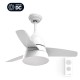 VENTILADOR TECHO BASE BLANCA Y 3 ASPAS EN BLANCO 91 CM. 35W