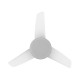 VENTILADOR TECHO BASE BLANCA Y 3 ASPAS EN BLANCO 91 CM. 35W