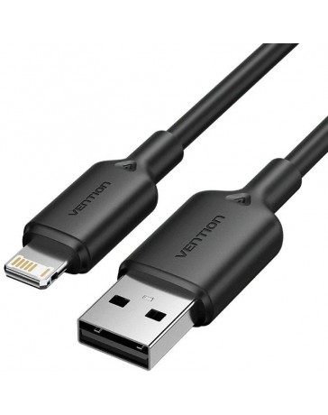 CABLE VENTION USB 2.0 LIGHTNING MACHO 480MBPS 2M NEGRO