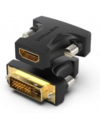 ADAPTADOR VENTION HDMI HEMBRA A DVI (24+1) MACHO NEGRO AILB0