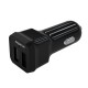 CARGADOR APPROX 2 USB MECHERO COCHE APPUSBCAR24B NEGRO*