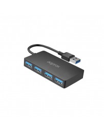 HUB APPROX DE 4 PUERTOS USB 3.0 NEGRO APPC49V2