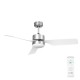 VENTILADOR TECHO GALERNA 3052 INOX ASPAS TRANSLÚCIDAS 132 CM