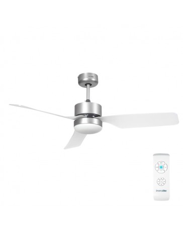 VENTILADOR TECHO GALERNA 3052 INOX ASPAS TRANSLÚCIDAS 132 CM