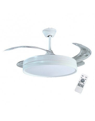 VENTILADOR DE TECHO FIT ENERGY ASPAS RETRACTIL BLANCO