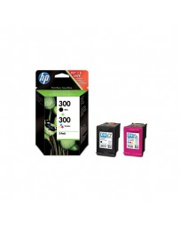 INK JET HP ORIG. CN637EE NEGRO/COLOR Nº300 PACK-2