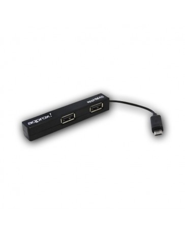 HUB APPROX 4 PORT MICRO USB BLACK APPHM4B