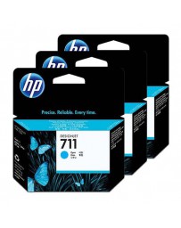 INK JET HP ORIG. CZ134A Nº711 CYAN PACK 3