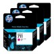 INK JET HP ORIG. CZ135A Nº711 MAGENTA PACK 3